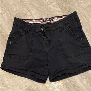Point Zero Black Cargo Shorts with Relaxed Fit